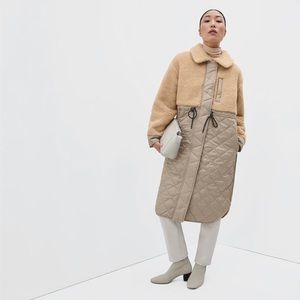 Everlane The Quilted Teddy Long Coat - knee length